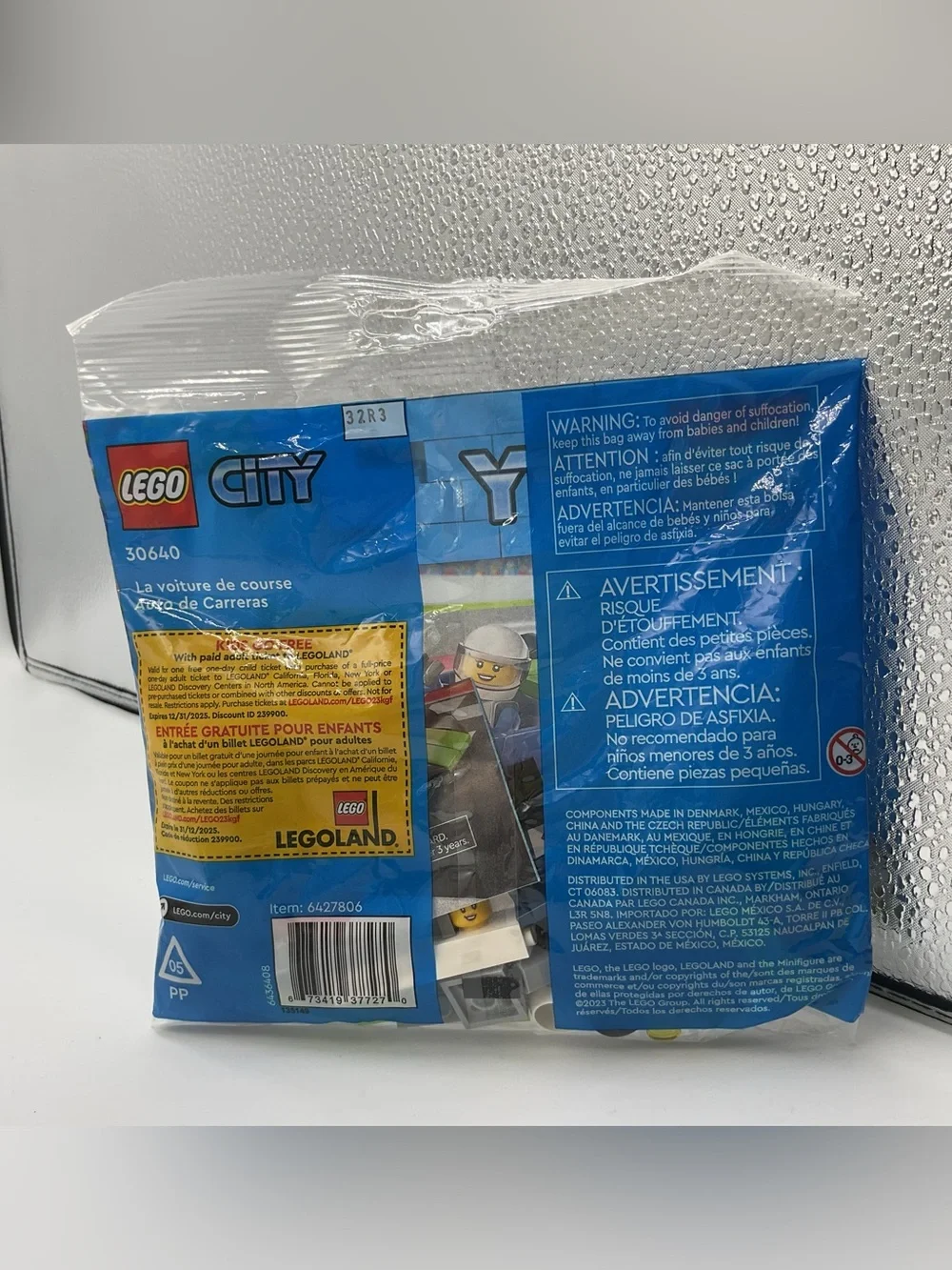 Lot x3 Poly Bag Lego Sets City 30640 Race Car Creator Train 30584 Animal 30689